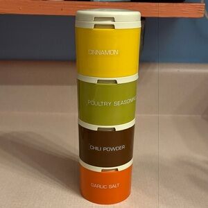 Set of Four Vintage Retro 
Tupperware Spice Containers